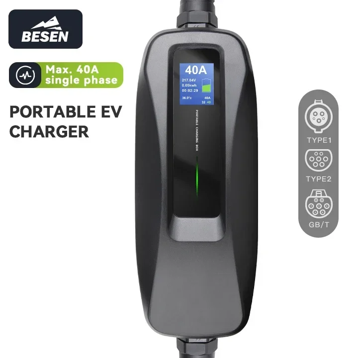 BESEN 8.8kW Portable Type 1 EV - Portable Ev Charger ulasan dan harga