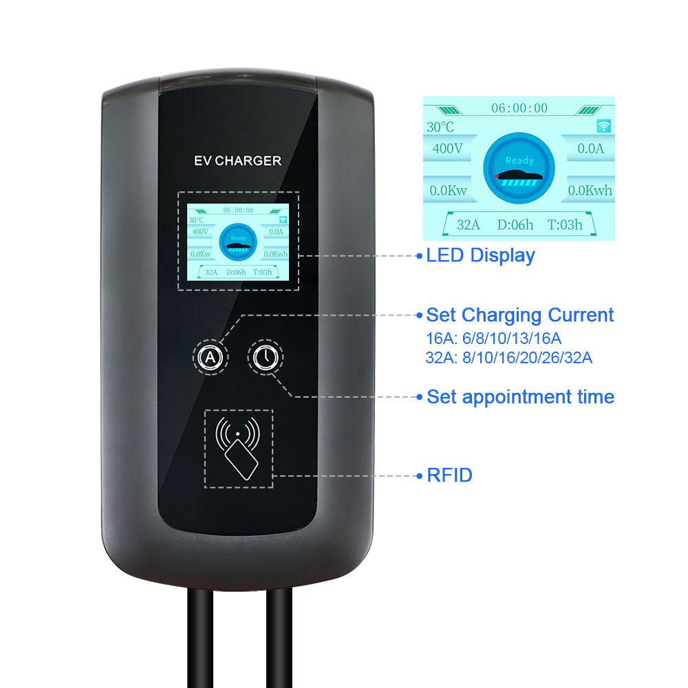 Kolanky 32A 7.2/22KW EV Chargi - Home Ev Charger ulasan dan harga